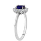 Anillo de Plata con Zafiro Azul Australiano y Topacio Blanco