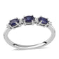 Anillo de Plata con Zafiro Azul Australiano y Topacio Blanco