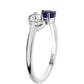 Anillo de Plata con Zafiro Azul Australiano y Topacio Blanco