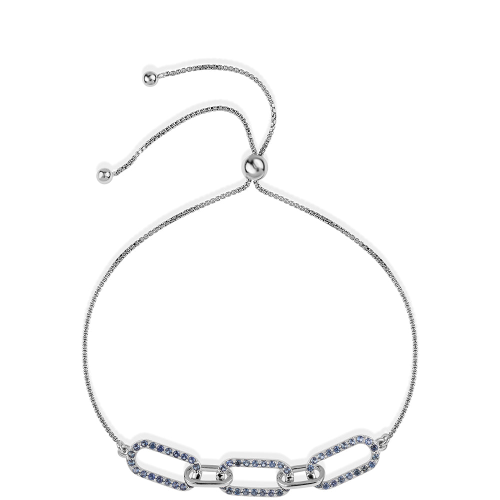 Pulsera de Plata con Zafiro Azul Australiano 1 