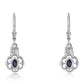 Pendientes de Plata con Zafiro Azul Australiano y Topacio Blanco
