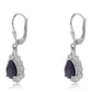 Pendientes de Plata con Zafiro Azul Australiano y Topacio Blanco