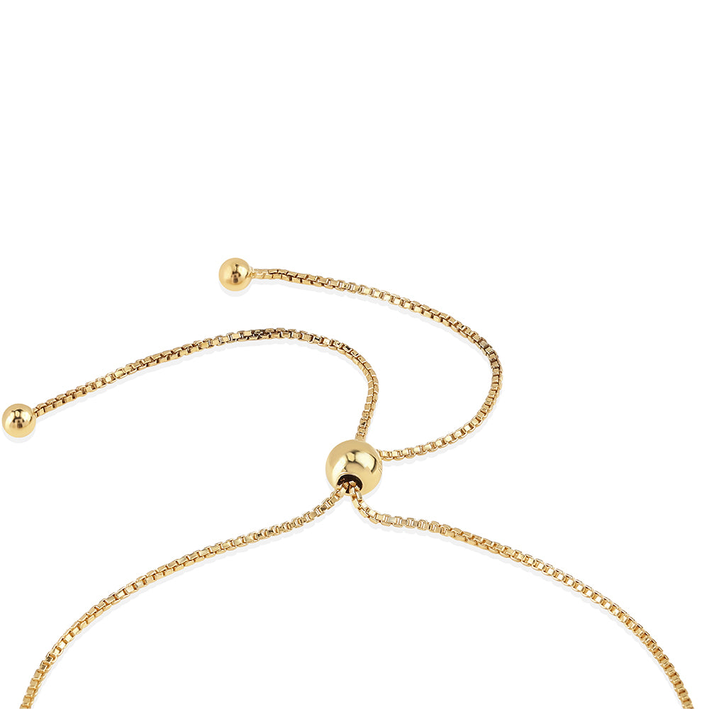 Pulsera de Plata Bañada en Oro con Diamante Negro 2 