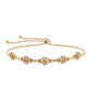 Pulsera de Plata Bañada en Oro con Diamante Negro
