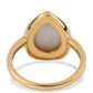 Anillo de Plata Bañada en Oro con Drusa Purpura