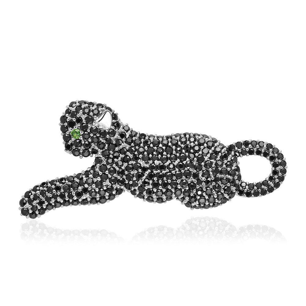 Colgante de Plata con Espinela Negra y Diópsido de Cromo 1 