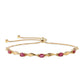 Pulsera de Plata Bañada en Oro con Rubí de Mozambique