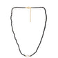 Collar de Plata Bañada en Oro con Espinela Negra y Perla blanca de agua dulce