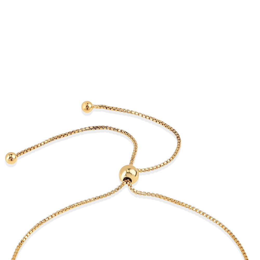 Pulsera de Plata Bañada en Oro con Espinela Negra 2 