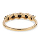 Anillo de Plata Bañada en Oro con Espinela Negra