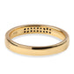Anillo de Plata Bañada en Oro con Diamante Azul