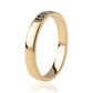 Anillo de Plata Bañada en Oro con Diamante Azul