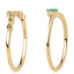 Conjunto de Plata Bañada en Oro con Diamante Azul y Esmeralda de Brasil ( Anillo )
