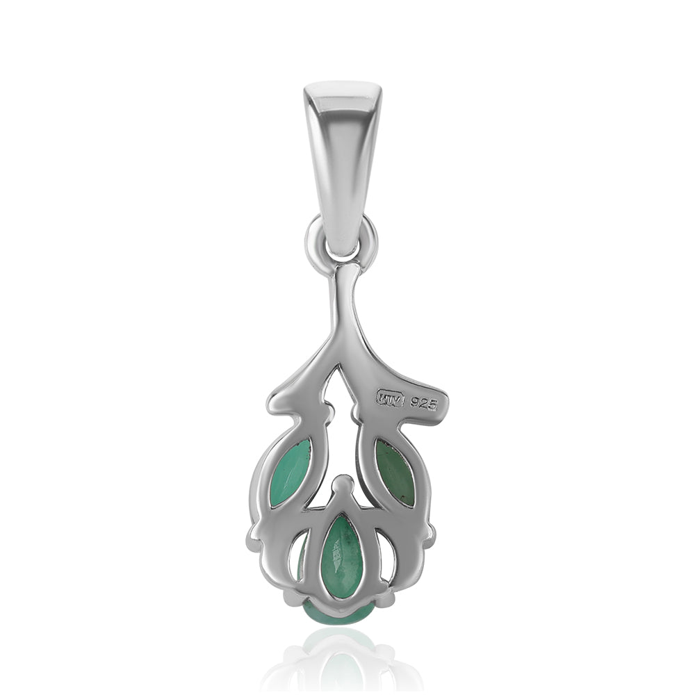Colgante de Plata con Esmeralda de Brasil 3 