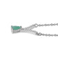 Collar de Plata con Esmeralda de Brasil y Topacio Blanco