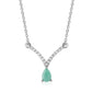 Collar de Plata con Esmeralda de Brasil y Topacio Blanco
