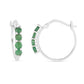 Conjunto de Plata con Rubí de Tailandia y Esmeralda de Brasil ( Pendientes )