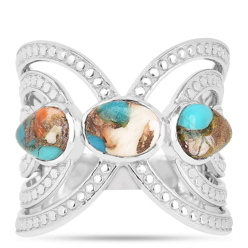 Anillo de Plata con Turquesa Ostra 1 