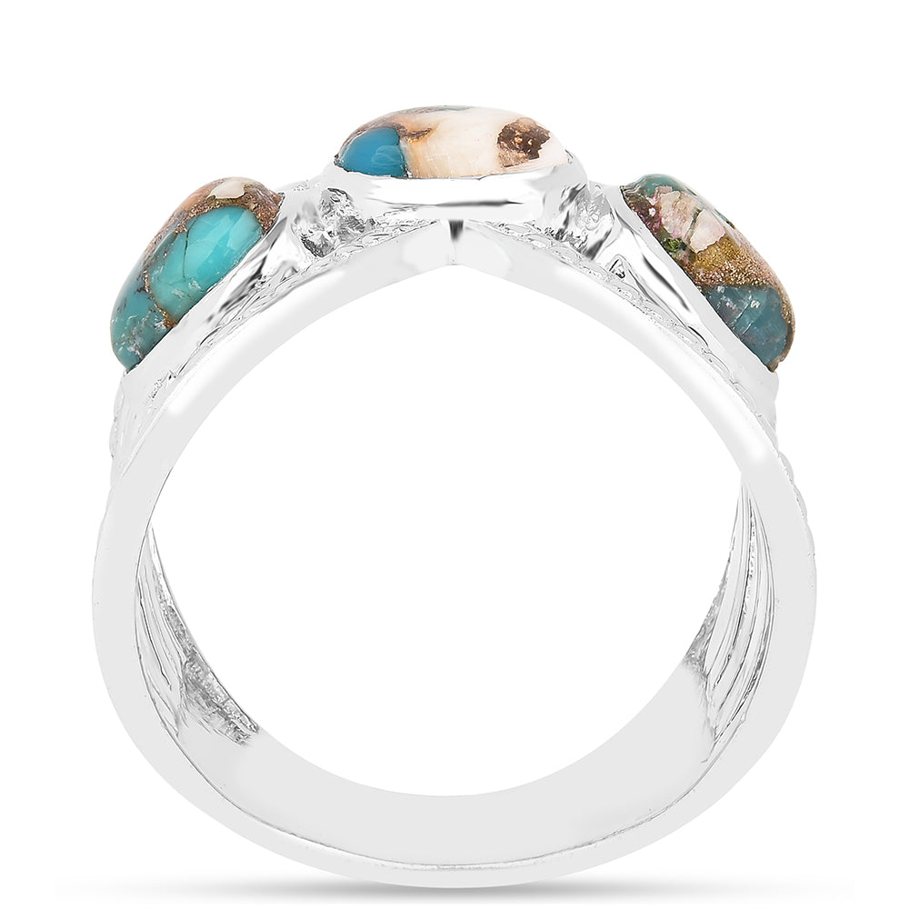 Anillo de Plata con Turquesa Ostra