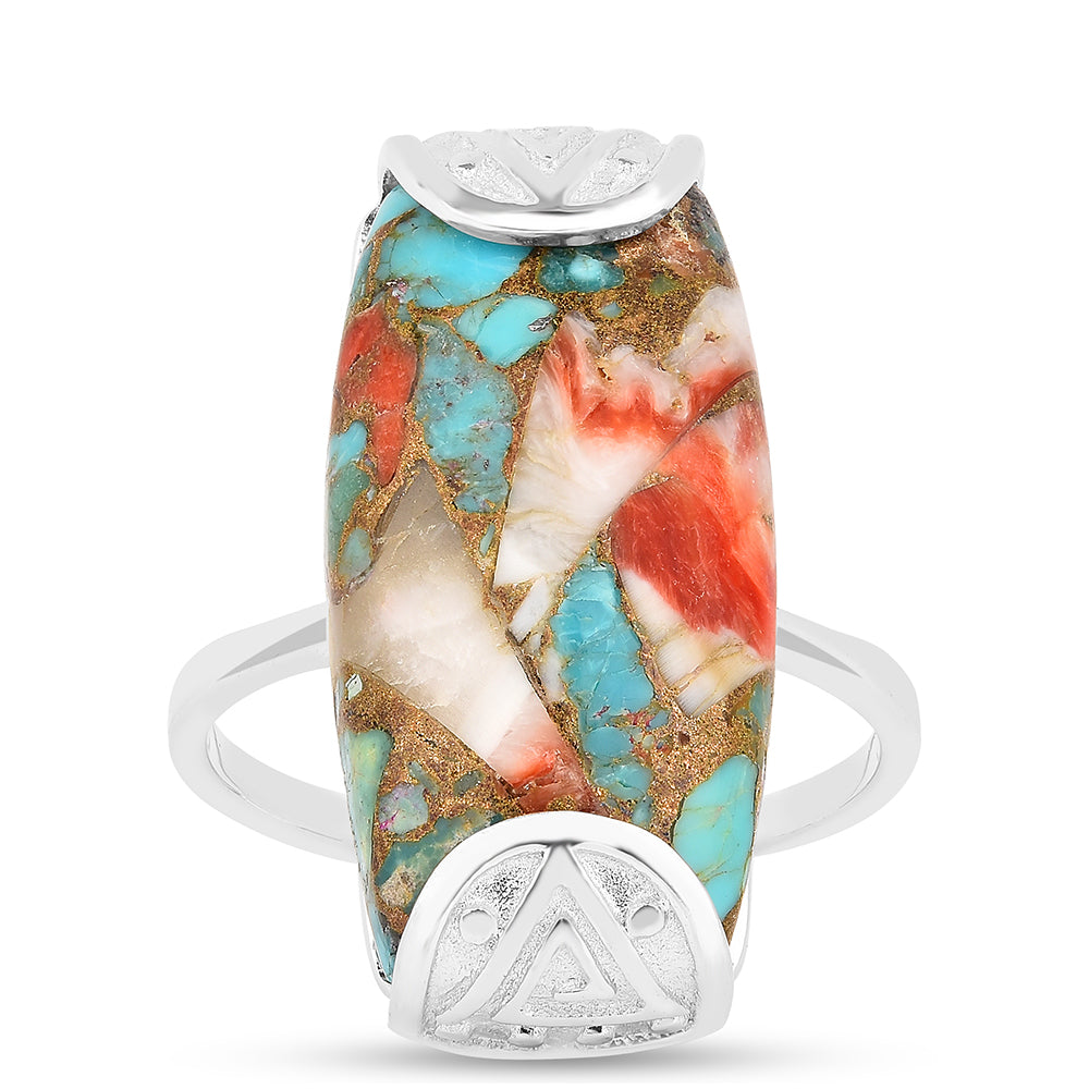 Anillo de Plata con Turquesa Ostra 1 