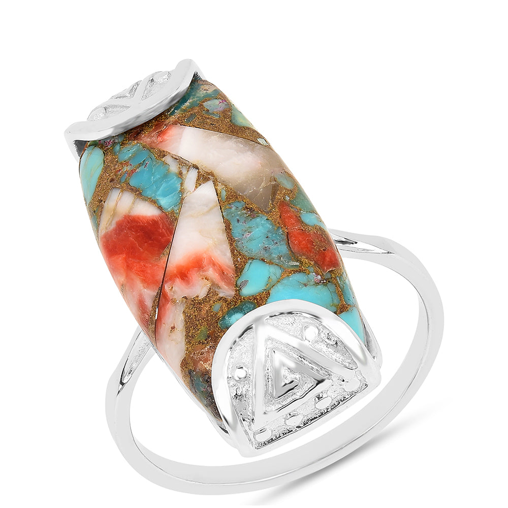 Anillo de Plata con Turquesa Ostra 2 