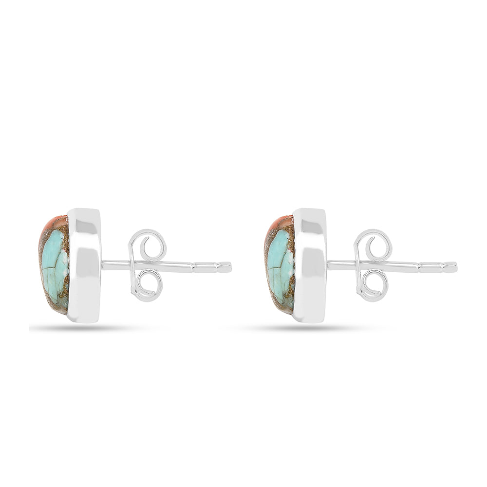 Pendientes de Plata con Turquesa Ostra 2 