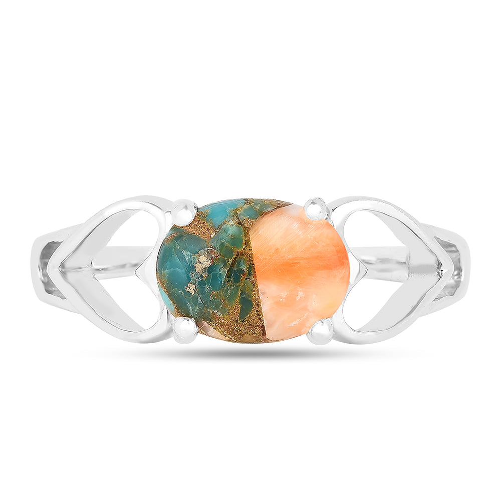 Anillo de Plata con Turquesa Ostra 1 