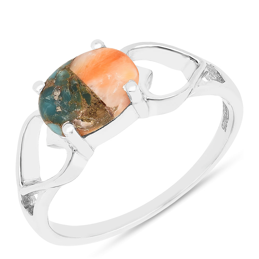 Anillo de Plata con Turquesa Ostra 2 