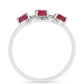 Anillo de Plata con Rubí de Tailandia y Zircón Blanco