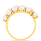 Anillo de Plata Bañada en Oro con Perla de Agua Dulce Crema