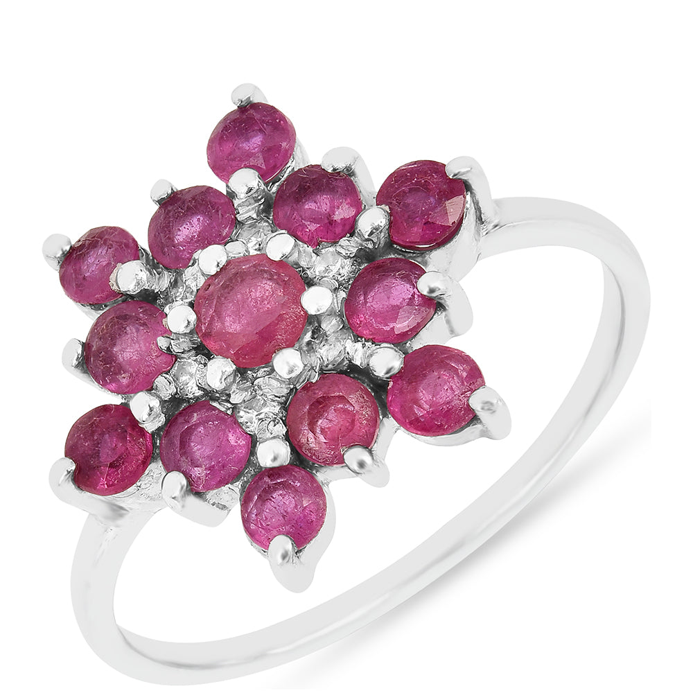 Anillo de Plata con Rubí de Tailandia 1 