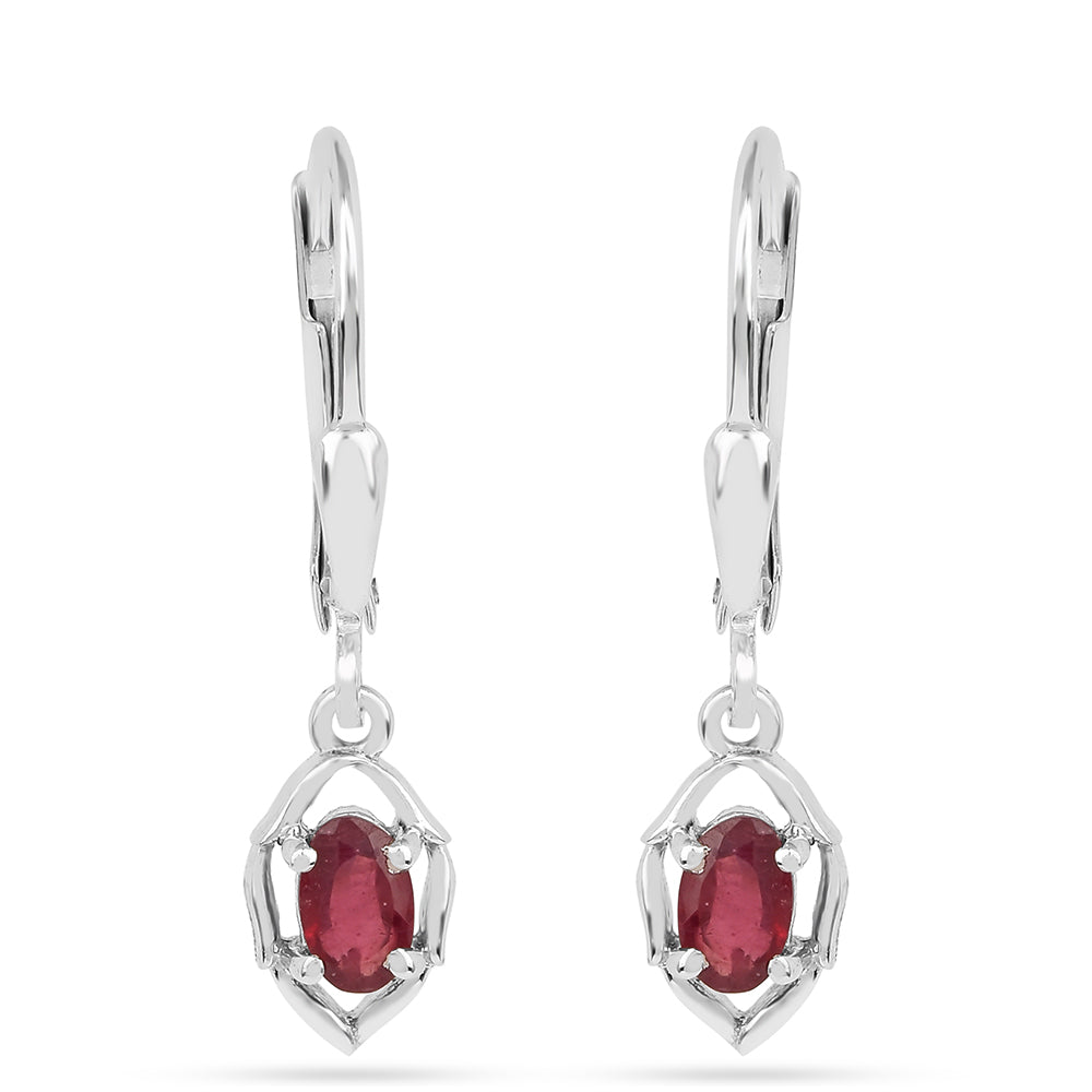 Pendientes de Plata con Rubí de Tailandia 1 