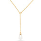 Collar de Plata Bañada en Oro con Perla de Agua Dulce Crema