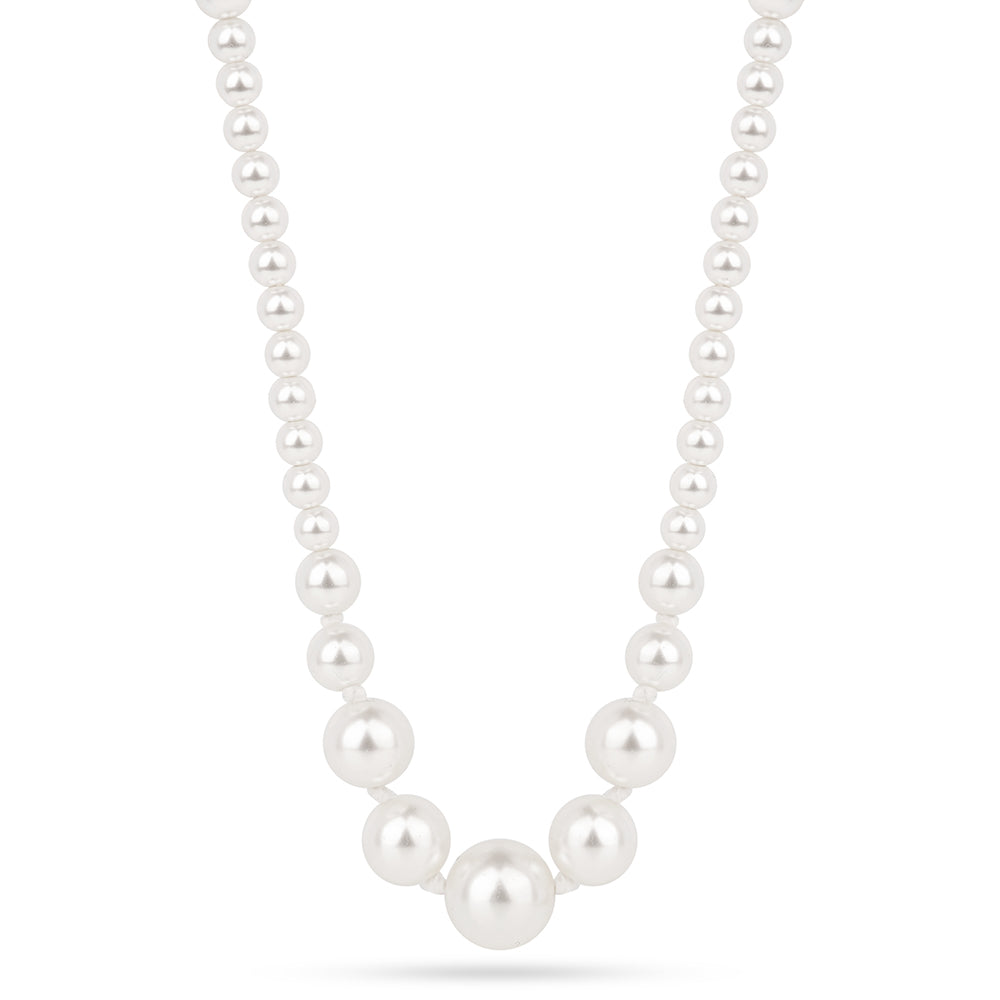 Collar de Plata Bañada en Oro con Perla de Agua Dulce Crema 2 