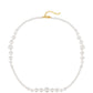 Collar de Plata Bañada en Oro con Perla de Agua Dulce Crema