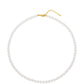 Collar de Plata Bañada en Oro con Perla de Agua Dulce Crema