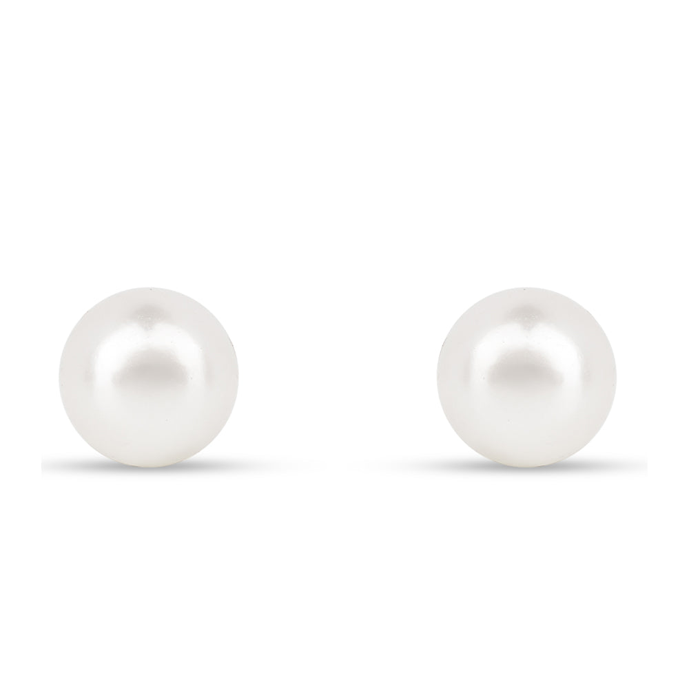 Conjunto de Plata Bañada en Oro con Perla de Agua Dulce Crema ( Pendientes +Pulsera ) 4 