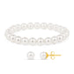 Conjunto de Plata Bañada en Oro con Perla de Agua Dulce Crema ( Pendientes +Pulsera )