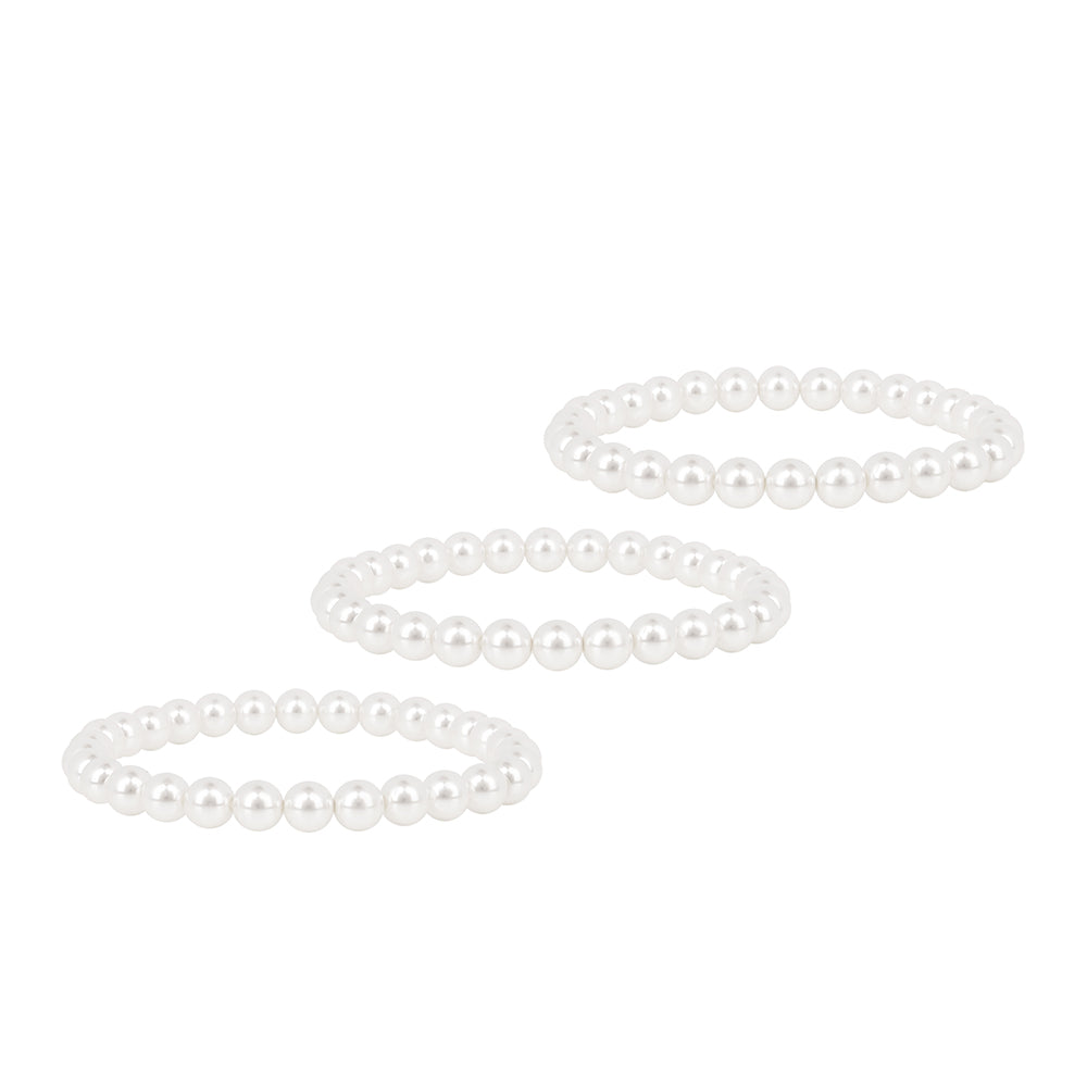 Conjunto Cuenta con Perla de Agua Dulce Crema