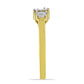Anillo de Plata Bañada en Oro con Diamante blanco