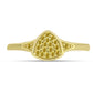 Anillo de Plata Bañada en Oro con Diamante Amarillo
