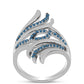 Anillo de Plata con Diamante Azul