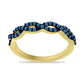 Anillo de Plata Bañada en Oro con Diamante Azul
