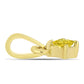 Collar de Plata Bañada en Oro con Diamante Amarillo