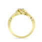 Anillo de Plata Bañada en Oro con Diamante blanco