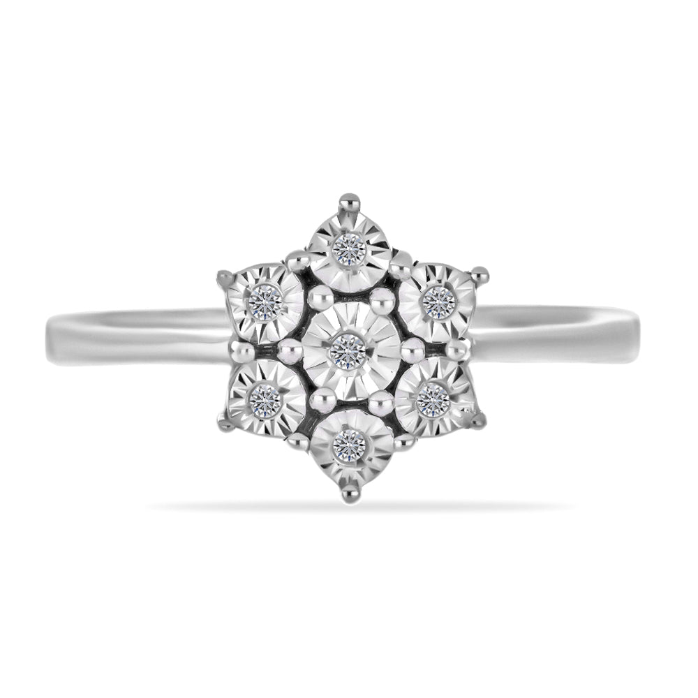 Anillo de Plata con Diamante blanco