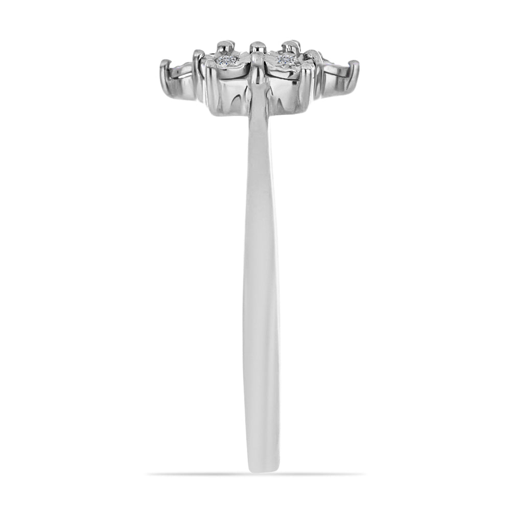 Anillo de Plata con Diamante blanco 4 