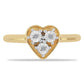 Anillo de Plata Bañada en Oro con Diamante blanco