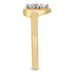 Anillo de Plata Bañada en Oro con Diamante blanco