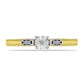 Anillo de Plata Bañada en Oro con Diamante blanco